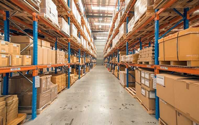 a large warehouse