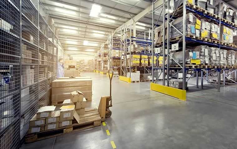 a big warehouse facility