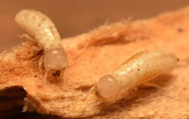 A closeup of drywood termites. A common question homeowners ask is when do termites sleep? The answer is never—termites never sleep. Contact Action Pest Control today if you suspect you have termites in your Indiana, Illinois, or Kentucky home or business.