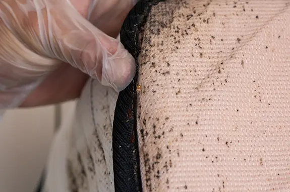 Mattress infested with bed bugs - stop beg bug infestations with Action Indiana, Illinois and Kentucky[placeholder-city]